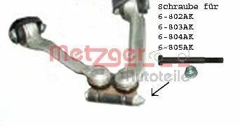 Kit de montagem, triângulo, braços de suspensão METZGER ref. 55002118
